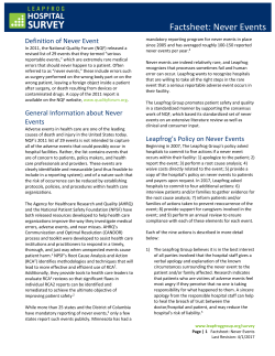 Factsheet: Never Events