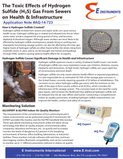 The Toxic Effects of Hydrogen Sulfide (H₂S) Gas
