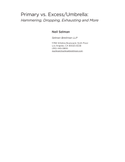 Primary vs. Excess/Umbrella: Hammering, Dropping, Exhausting