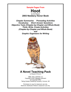 Sample Pages From Hoot - Taking Grades Publishing Company