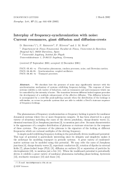 Current resonances, giant diffusion and diffusion-crests