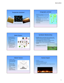 Temperate Grassland Geography and Soil Biotic Factors Symbiotic