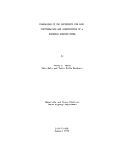 Evaluation of Two Expedients for Soil Pulverization and