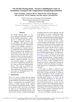 The Parallel Meaning Bank: Towards a Multilingual Corpus of