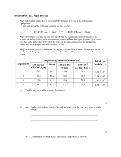 16.1 Paper 2 problems
