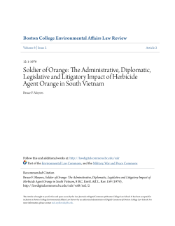 Soldier of Orange: The Administrative, Diplomatic, Legislative and