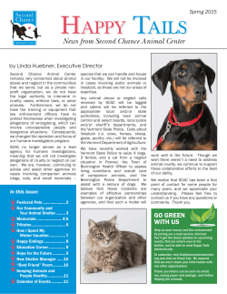 Spring 2015 - Second Chance Animal Center