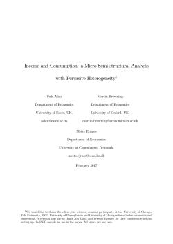 Income and Consumption - The Department of Economics