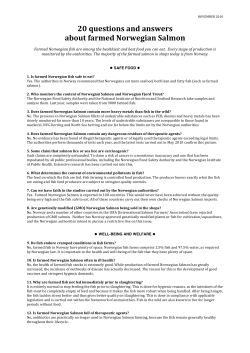 20 questions and answers about farmed Norwegian Salmon