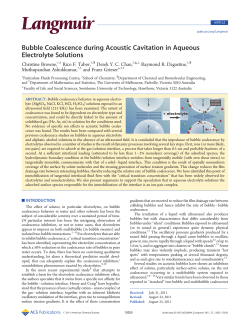 Bubble Coalescence during Acoustic Cavitation