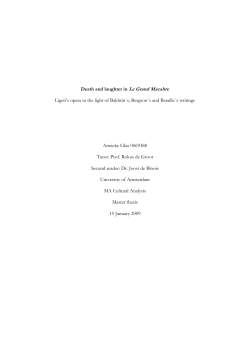 Bergson Le Rire (1900), translated as Laughter, an - UvA-DARE
