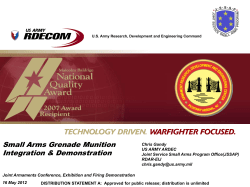 Small Arms Grenade Munition Integration