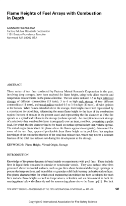 Flame Heights of Fuel Arrays with Combustion in Depth