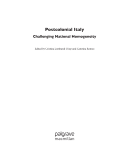 Envisioning Postcolonial Italy Haile Gerima`s Adwa