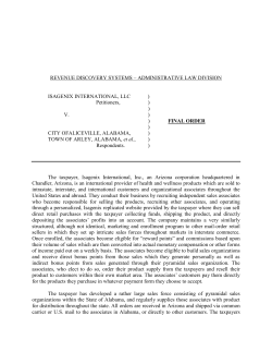 Isagenix International LLC Final Order