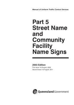 Street name and community facility name signs