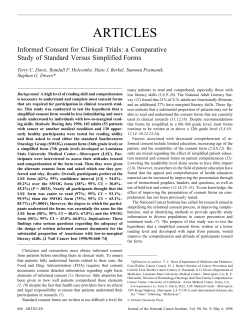 Informed Consent for Clinical Trials: a Comparative Study of