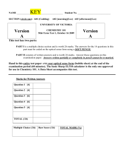 answer key - University of Victoria