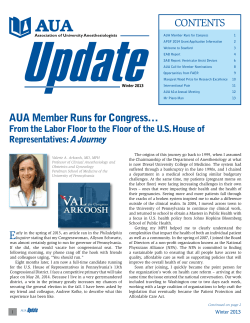 AUA Member Runs For Congress&hellip; - Association of University