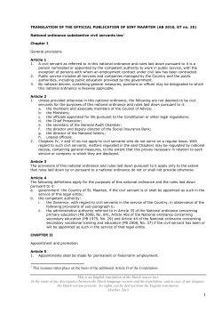 National ordinance substantive civil servants law