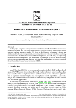 Hierarchical Phrase-Based Translation with Jane 2
