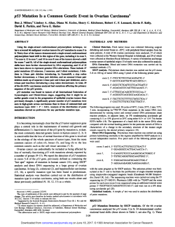 p53 Mutation Is a Common Genetic Event in