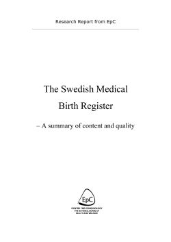 The Swedish Medical Birth Register