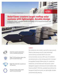 SolarClover creators target rooftop solar systems with lightweight