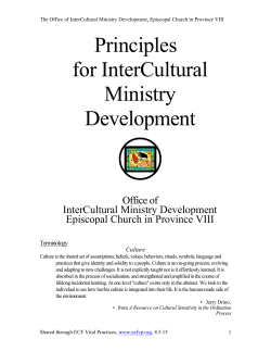 Principles for InterCultural Ministry Development
