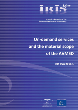 on-demand services and the material scope of the avmsd