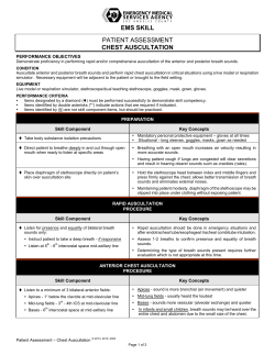 Patient Assessment Chest Auscultation