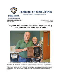 Jerry Cobb Inducted into Idaho Hall of Fame