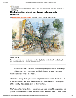 High-density, mixed-use trend takes root in Houston