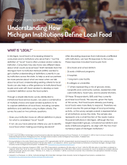 Understanding How Michigan Institutions Define Local Food