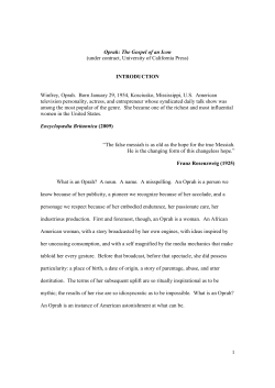 Oprah - The University of Chicago Divinity School