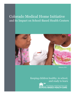 Medical Home.indd - Colorado Association for School
