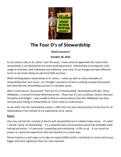 The Four D`s of Stewardship