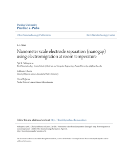 Nanometer scale electrode separation (nanogap) - Purdue e-Pubs