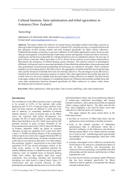 Cultural bastions, farm optimisation and tribal agriculture in