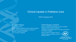 Clinical Update in Palliative Care