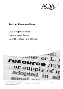 RSS02 - Religion and Ethics 2