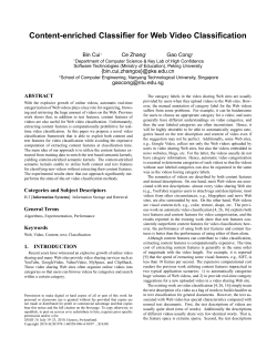 Content-enriched Classifier for Web Video Classification