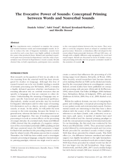 The Evocative Power of Sounds: Conceptual Priming between