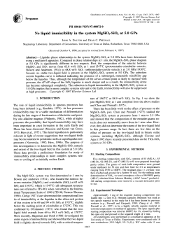 No liquid immiscibility in the system MgSiO3