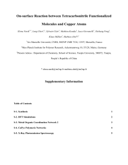 On-surface Reaction between Tetracarbonitrile Functionalized