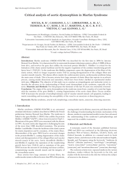 Critical analysis of aortic dysmorphism in Marfan Syndrome