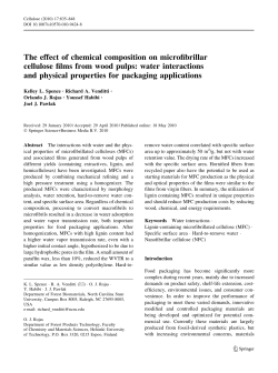 The effect of chemical composition on microfibrillar cellulose films