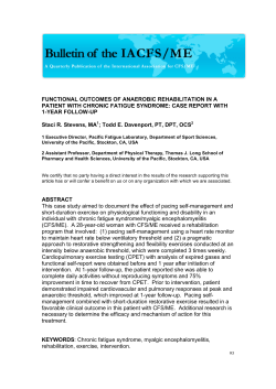functional outcomes of anaerobic rehabilitation in a patient with