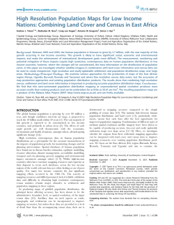 High Resolution Population Maps for Low Income Nations