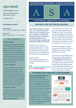 ASA NEWS - Amersham School Association